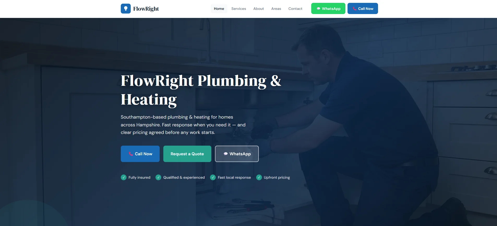 FlowRight Plumbing demo website